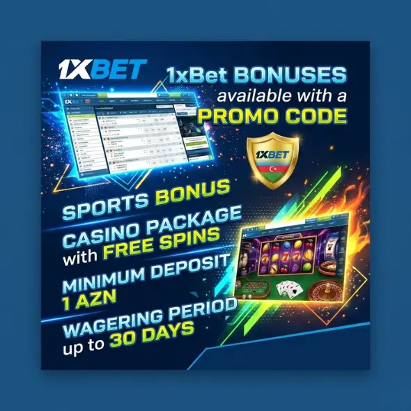 1xBet bonuses available with a promo code
