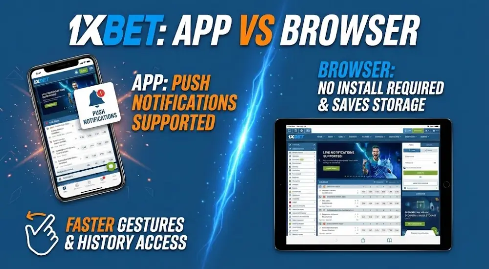 Отличия приложения 1xBet от браузерной версии