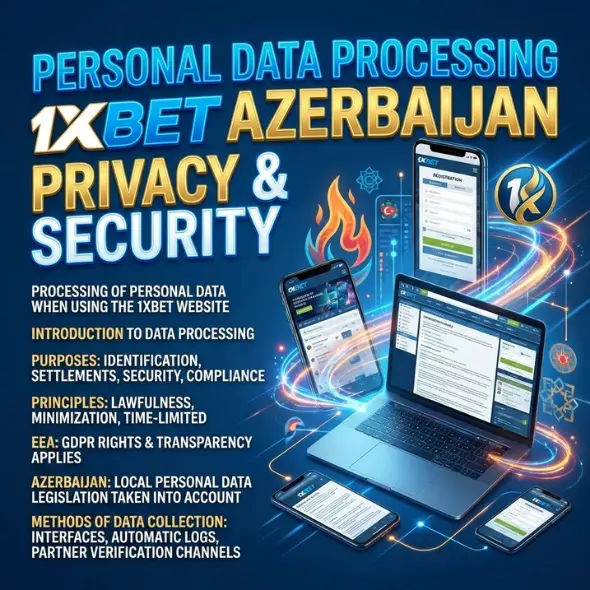 Processing of personal data when using the 1xBet website